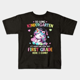 Unicorn So long Kindergarten Graduation Last Day Of School Kids T-Shirt